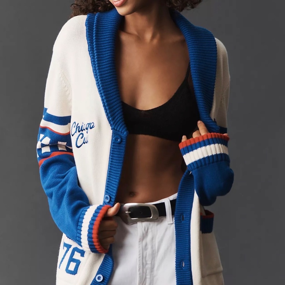 The Wild Collective x Anthro Cotton MLB Cardigan Sweater - Picture 2 of 5